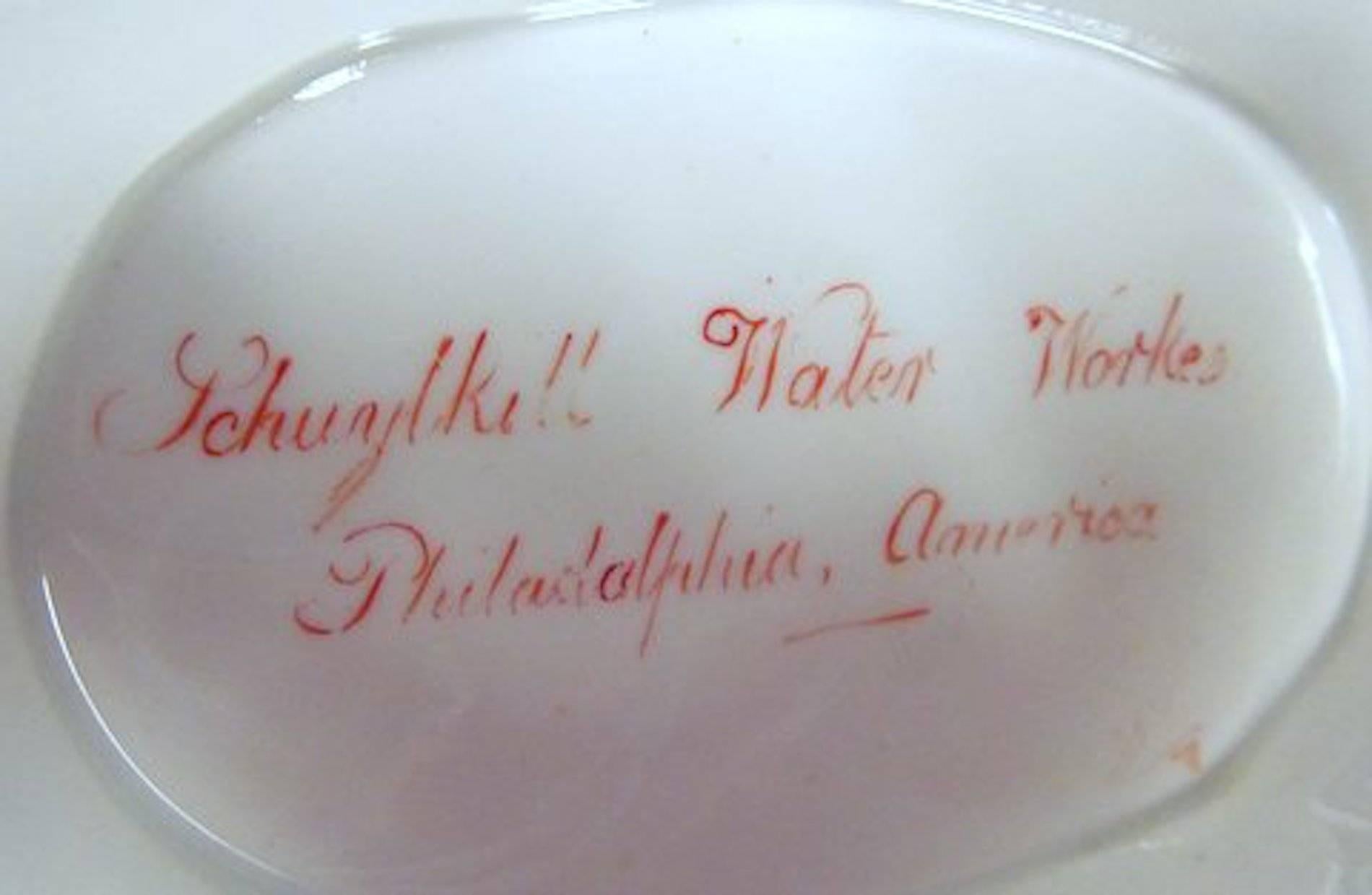 Antique English Hand-Painted Porcelain Scenic Basket 'Philadelphia, PA' 3
