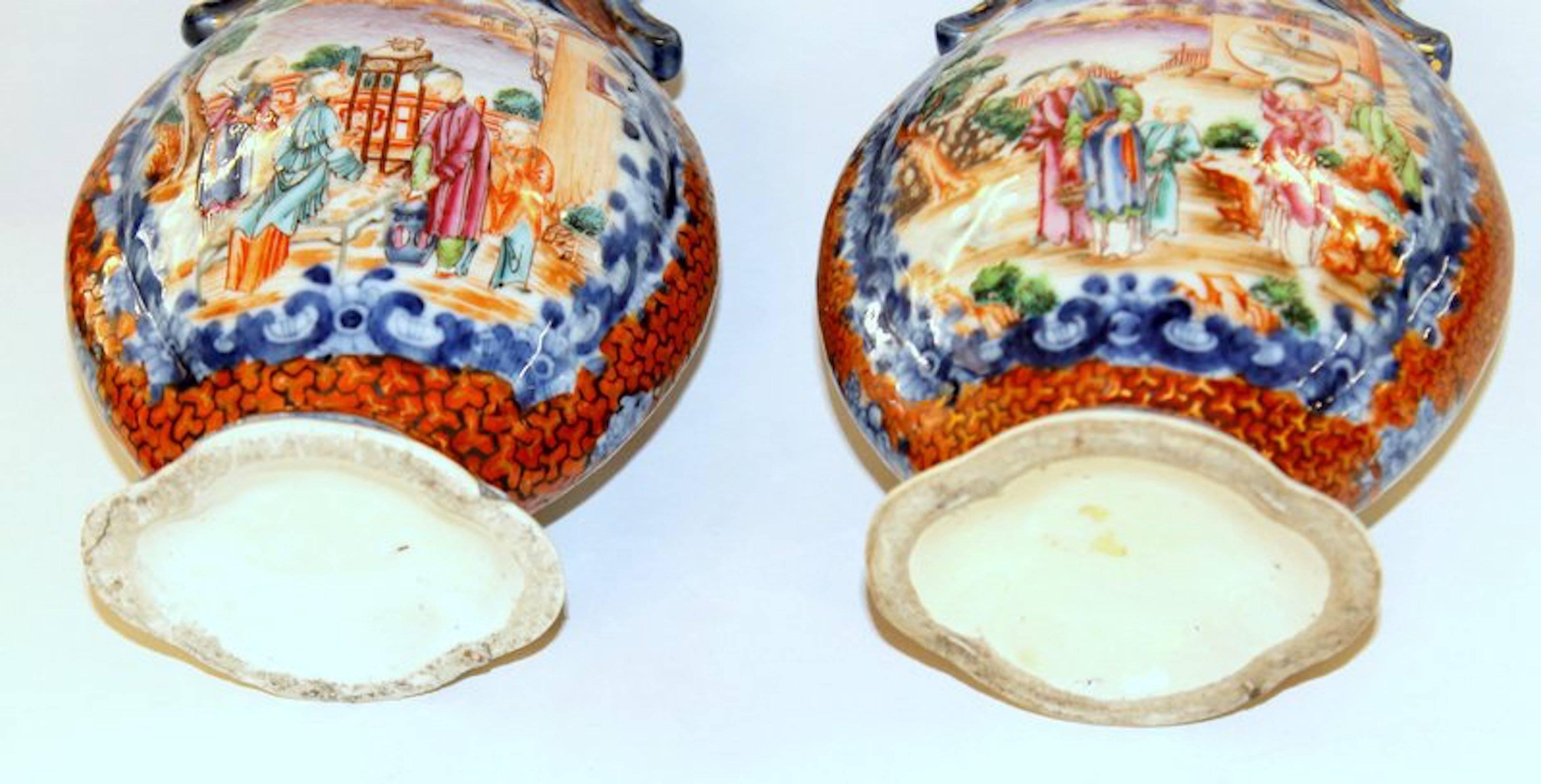 Pair of Antique Chinese Export Qianlong Period Mandarin 