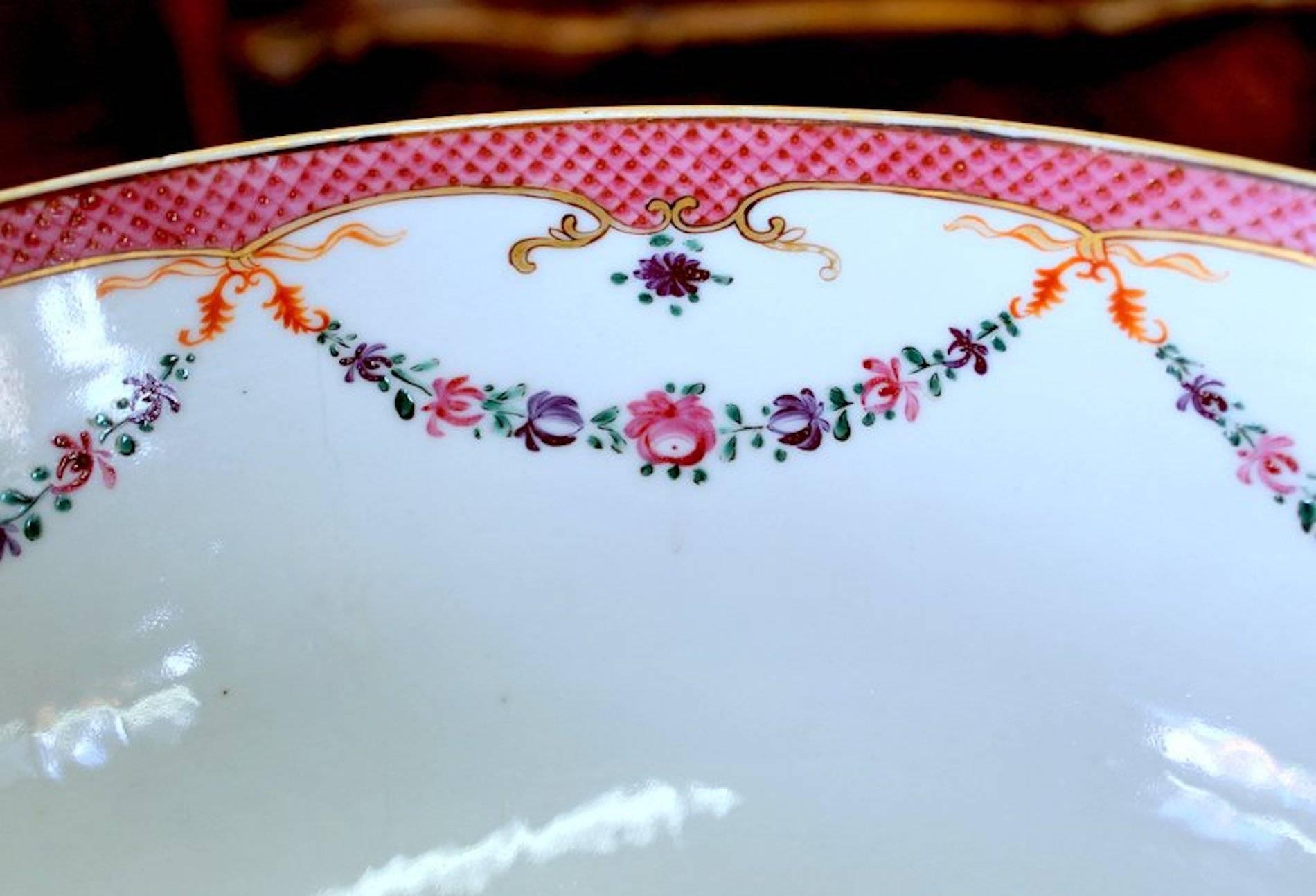 Antike chinesische Export handbemaltes Porzellan 