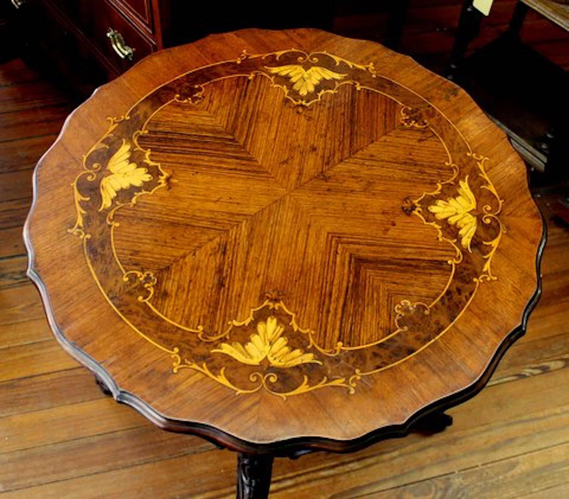 antique inlay table