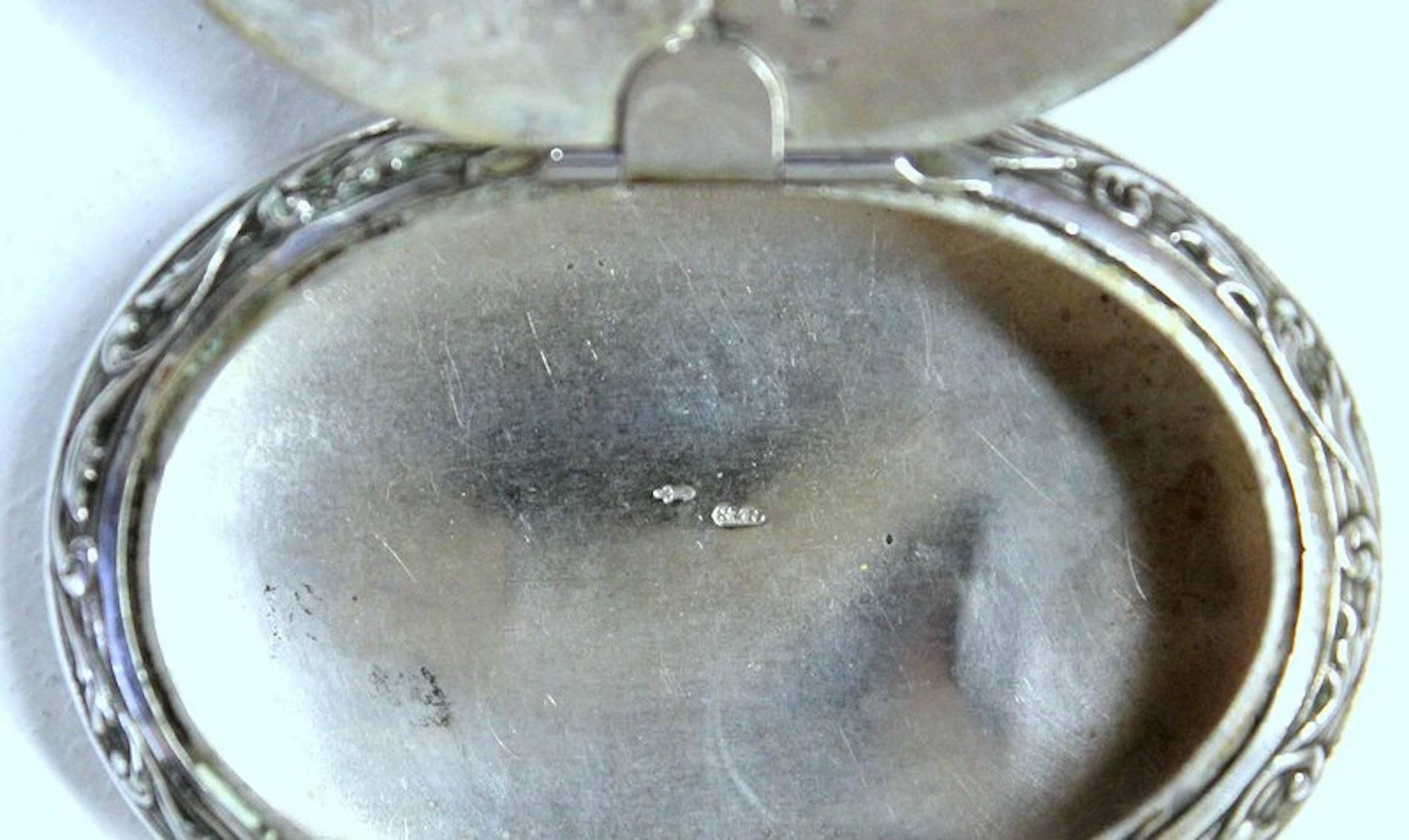 Antique Dutch .833 Fine Silver Hand Chased Snuff Box, Sailing Ships Motif 4