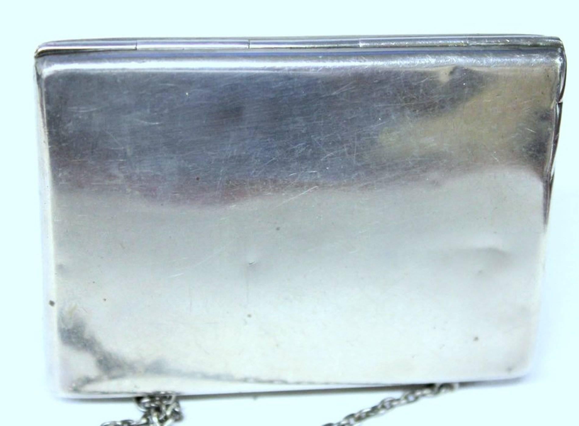 Antique American Hand Pierced and Engraved Sterling Card Case or Coin Purse In Good Condition In CHARLESTON, SC