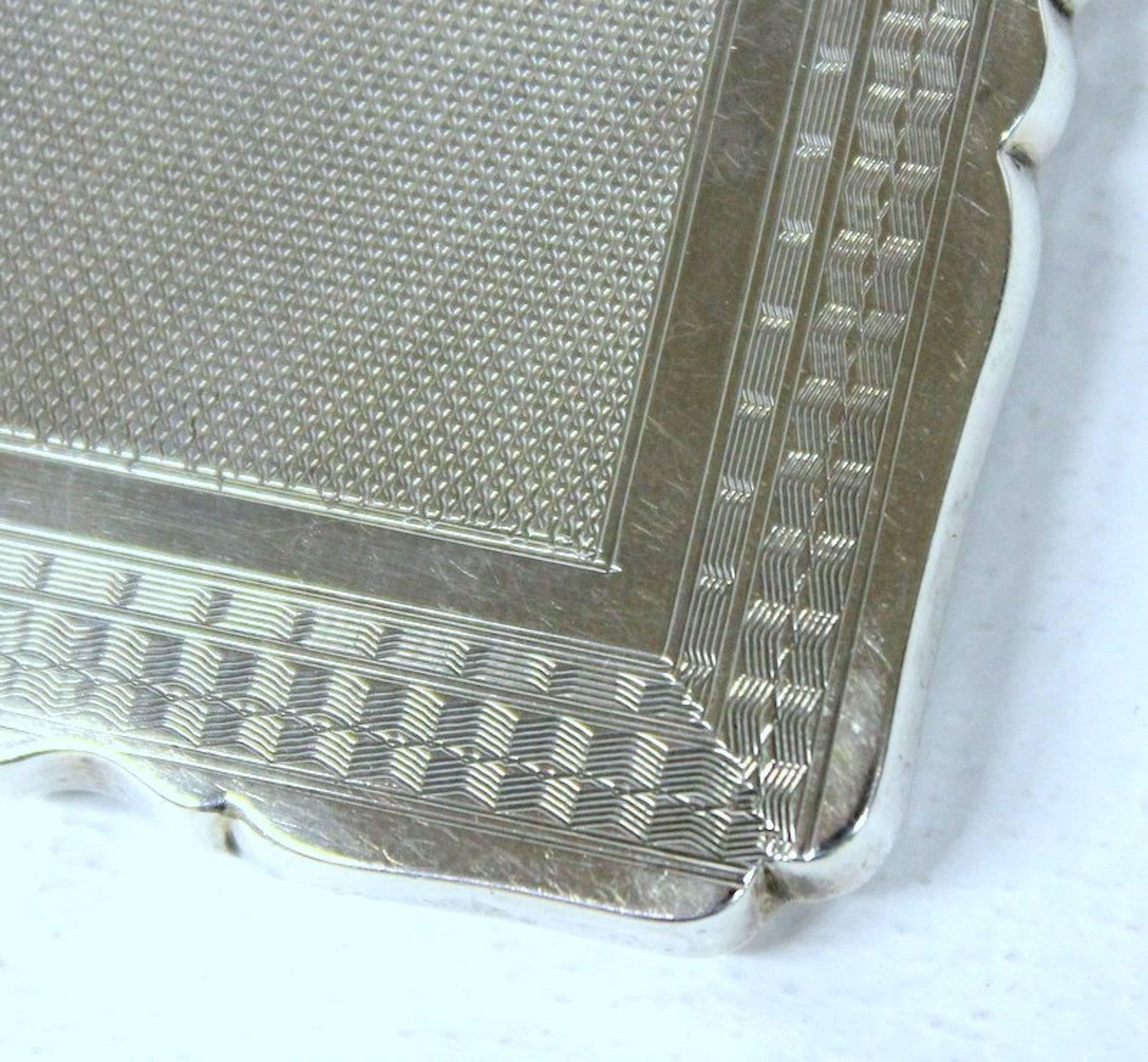 19th Century Antique American Hand Engraved .900 Fine Coin Silver Albert Coles Card Case For Sale