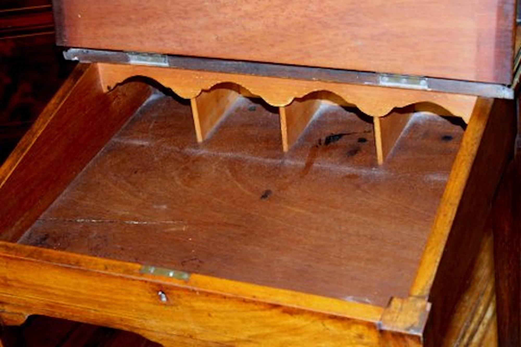 Antique English Inlaid Rosewood Child's or Ladies Diminutive Writing Desk In Excellent Condition For Sale In CHARLESTON, SC