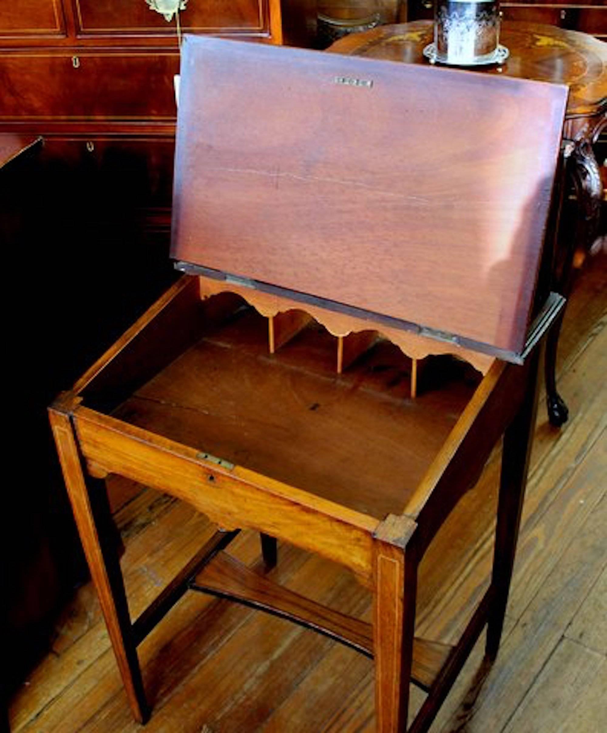 angled writing desk