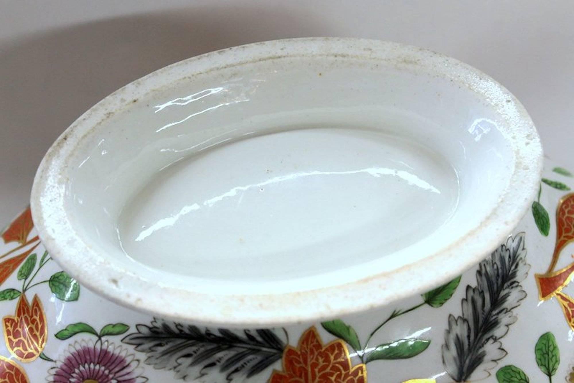 Antique English Coalport Porcelain Highly Decorative Floral Pedestal Compote 3