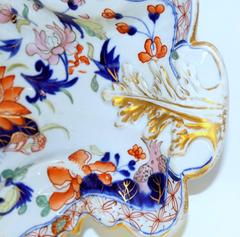 Rare Early 19th Century English Mason's Ironstone "Water Lily" Dessert Dish