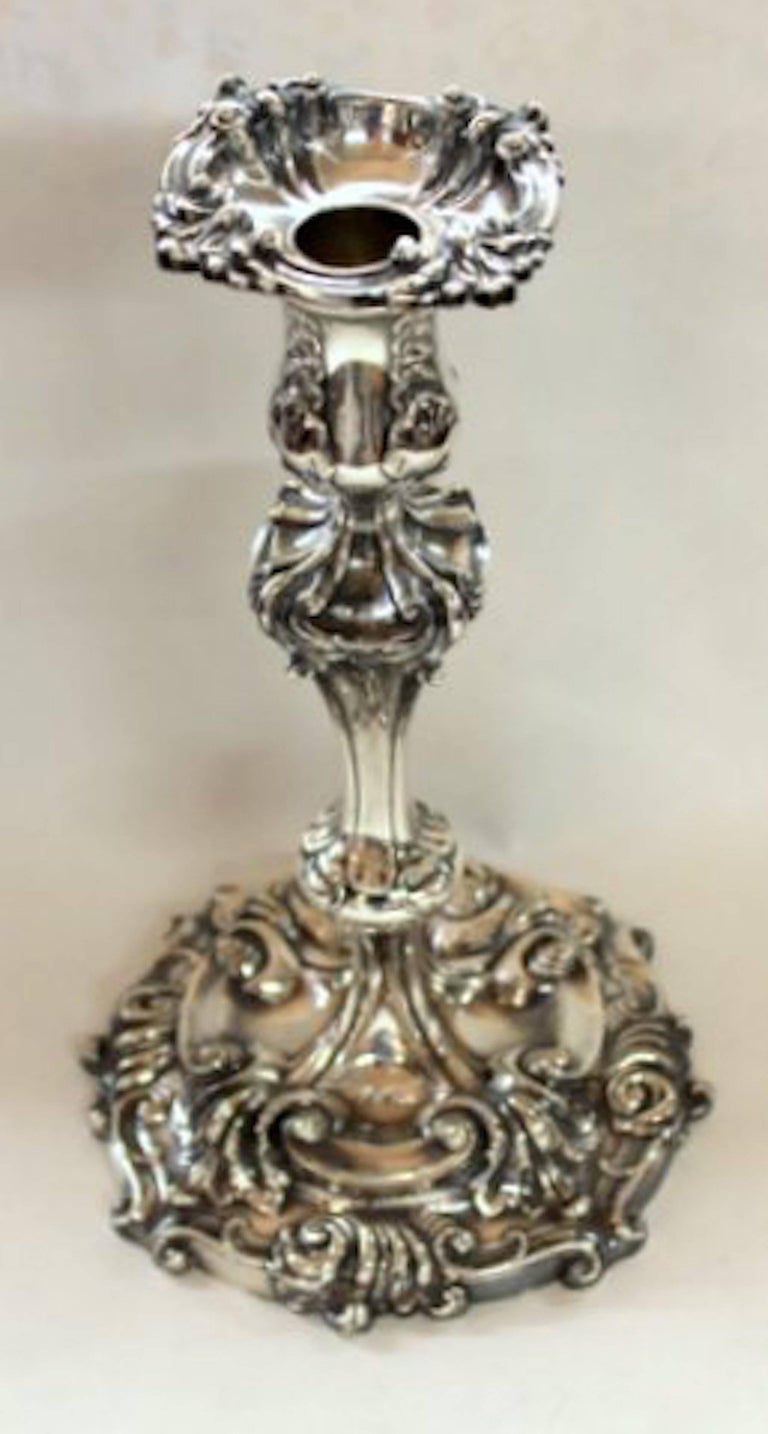 Set of Four Superb Antique Tiffany and Co. Silver Plate Rococo Style