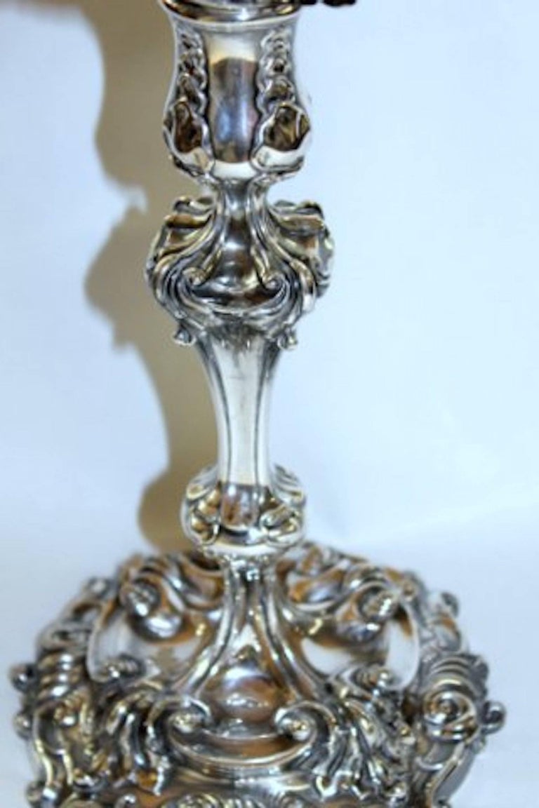Set of Four Superb Antique Tiffany and Co. Silver Plate Rococo Style
