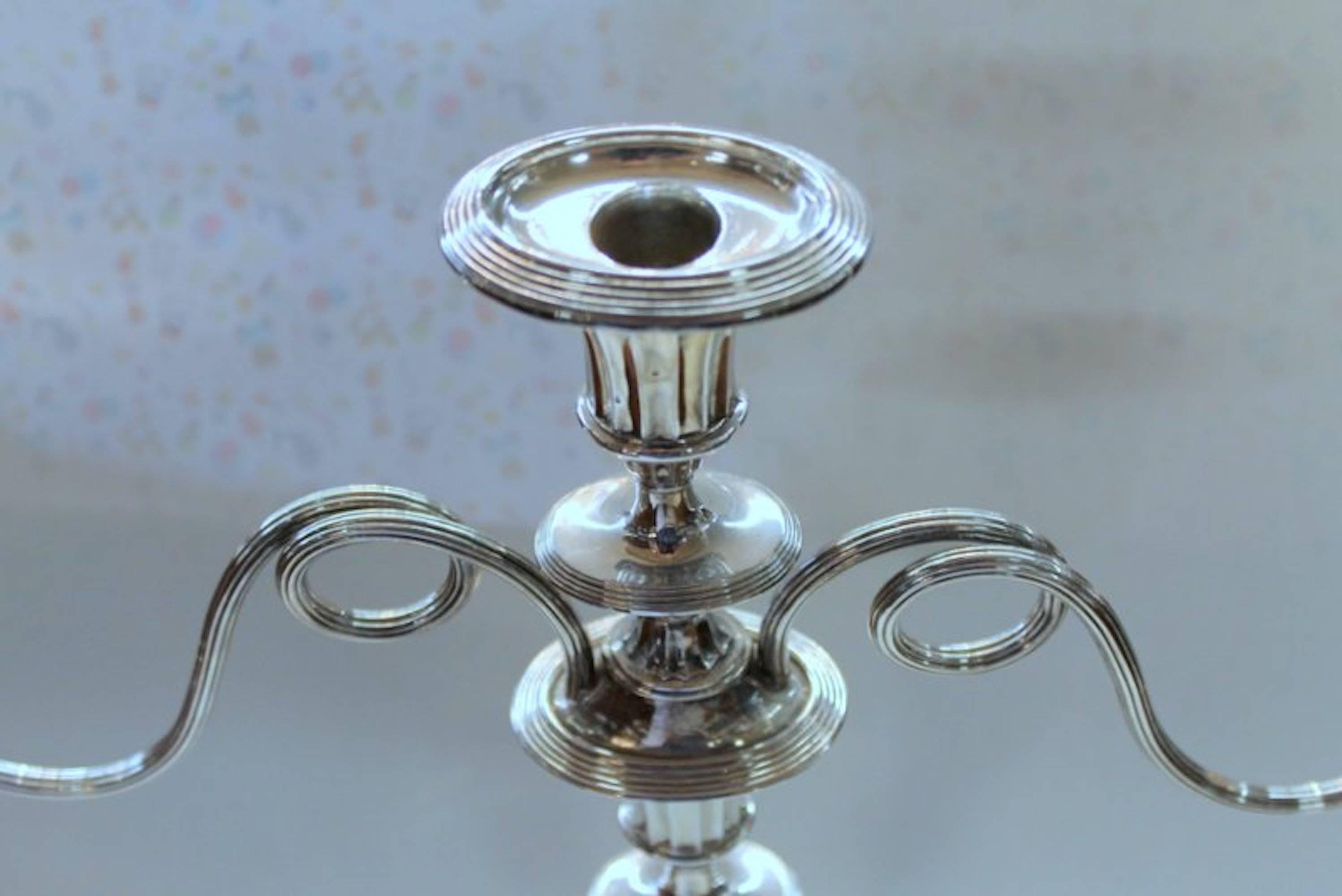 leonard silver plate candle holder