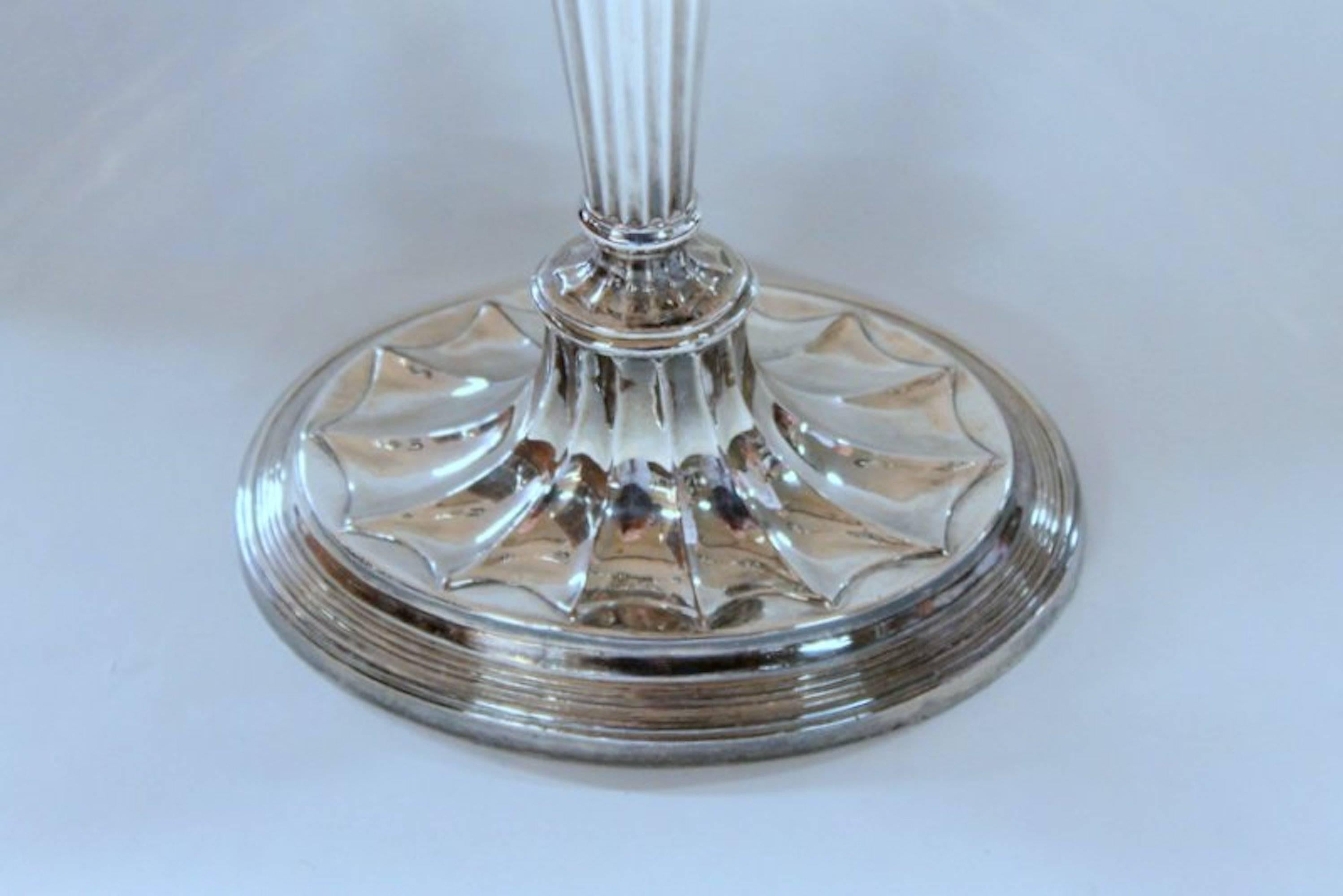 leonard india silver candle holder