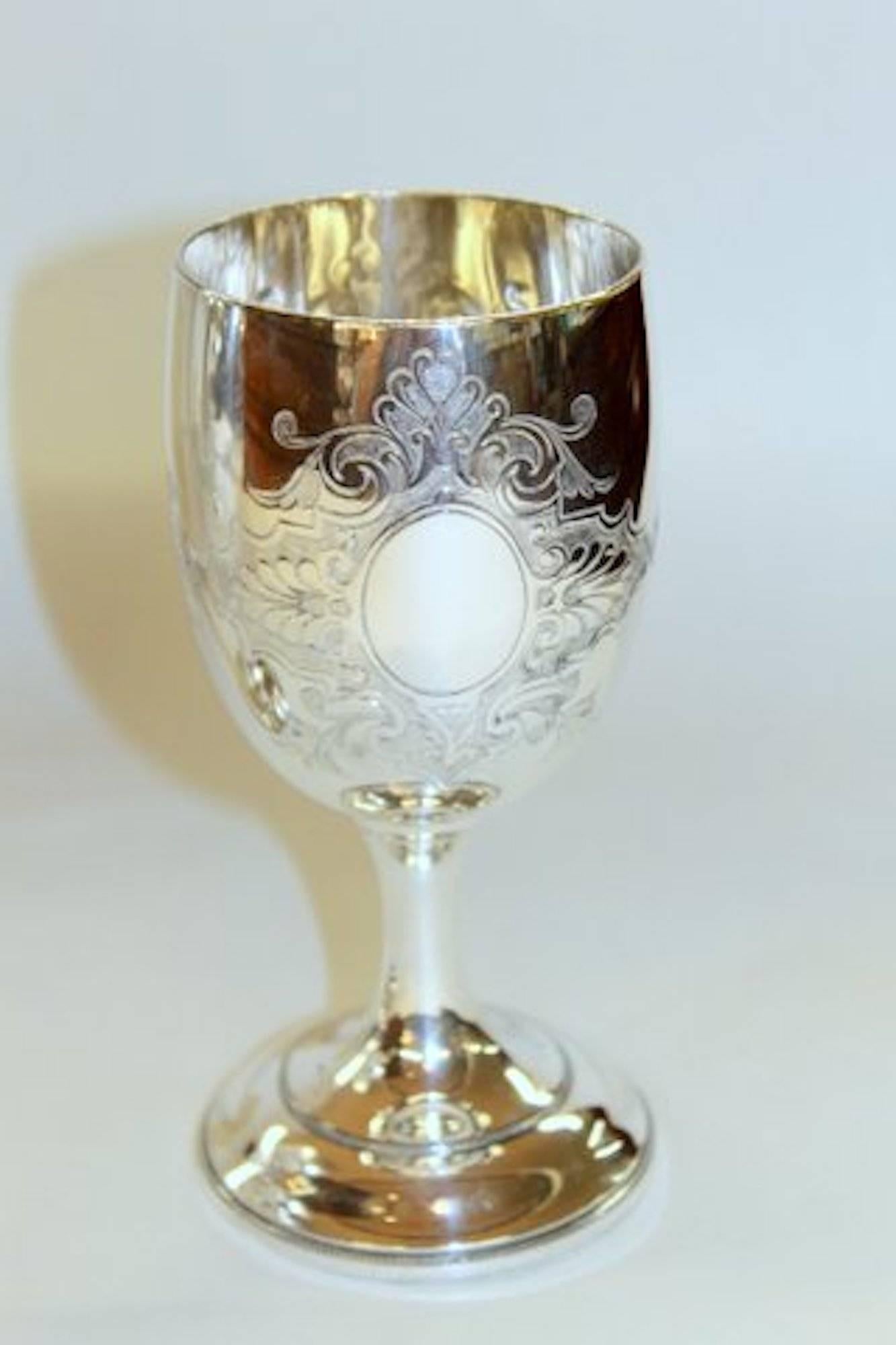 silver plated goblets
