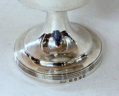 Antique English George III Heavy Sterling Armorial Goblet, T. Robins, London