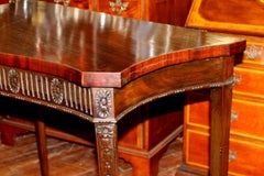 Antique English Hand-Carved Mahogany "Adam" Style Serpentine Server or Huntboard