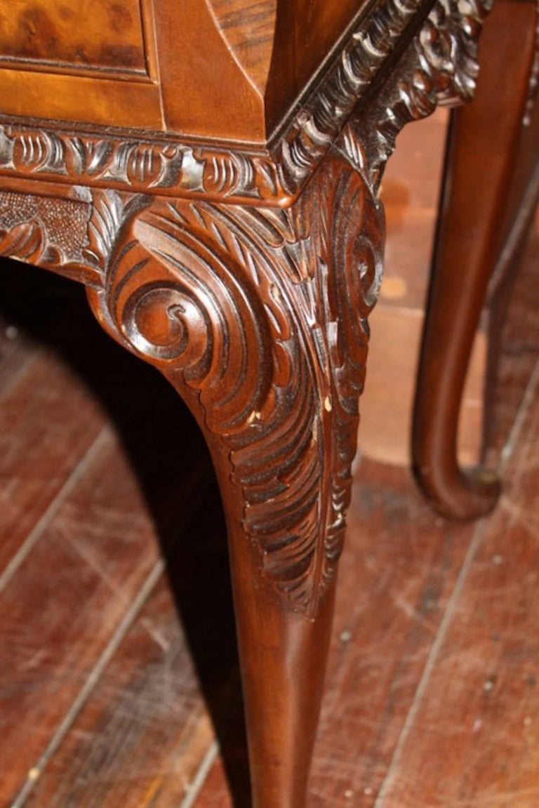 Boîte Ancienne En Ronce De Noyer - Superbe état - Déco Vintage