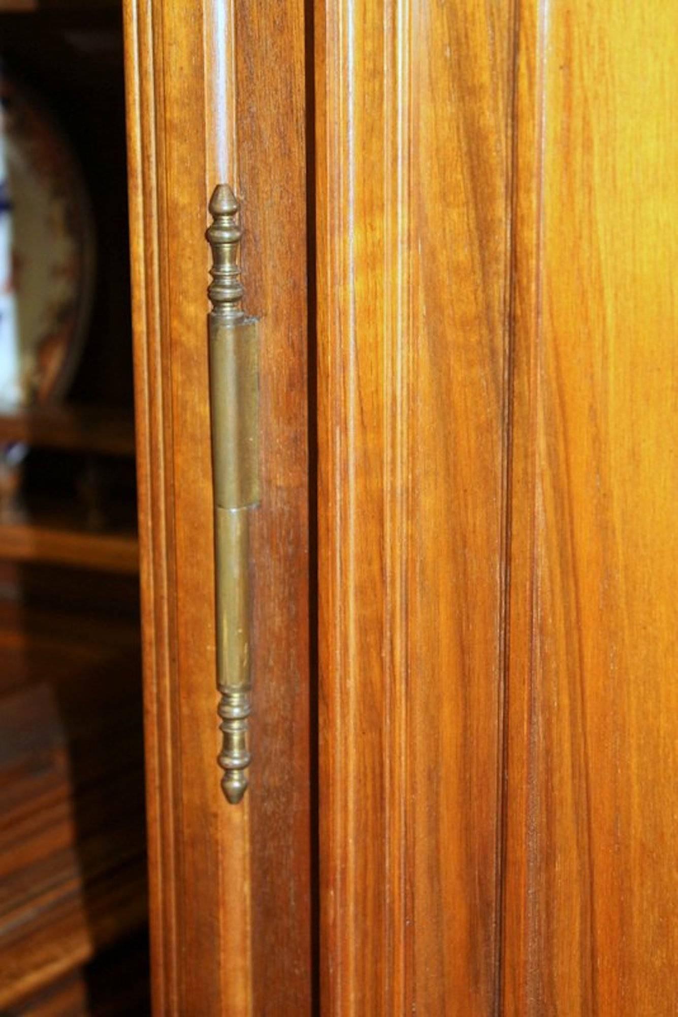 Superb Old French Hand-Carved Walnut Louis XVI Style Compactum Wardrobe 3