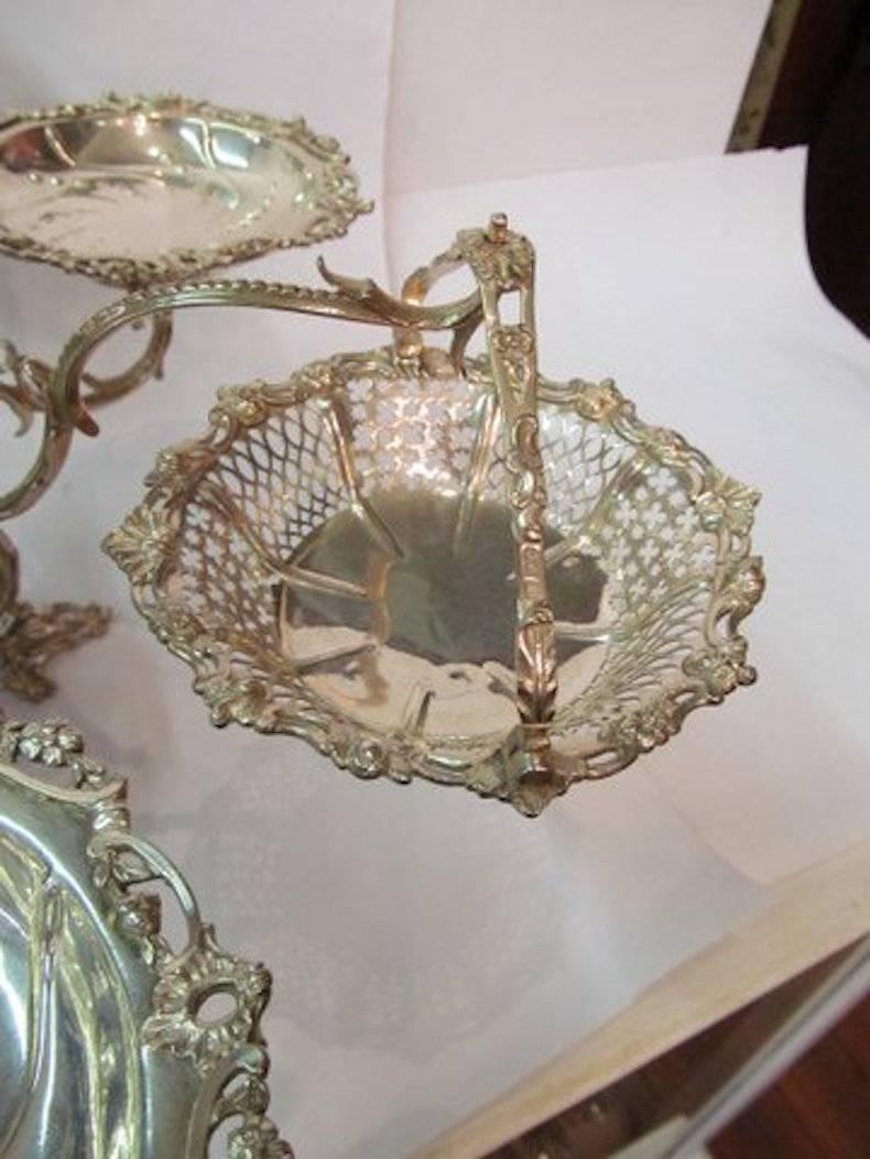 George III English Sterling Silver Baskets Epergne, Thomas Powell, 1763-1764 4