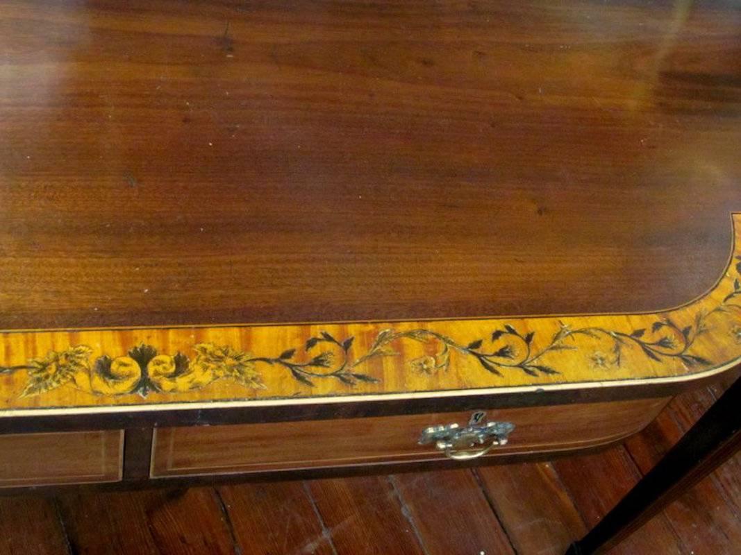 English Geo IV Marquetry Inlaid Mahogany Hepplewhite Huntboard or Server In Good Condition In Charleston, SC
