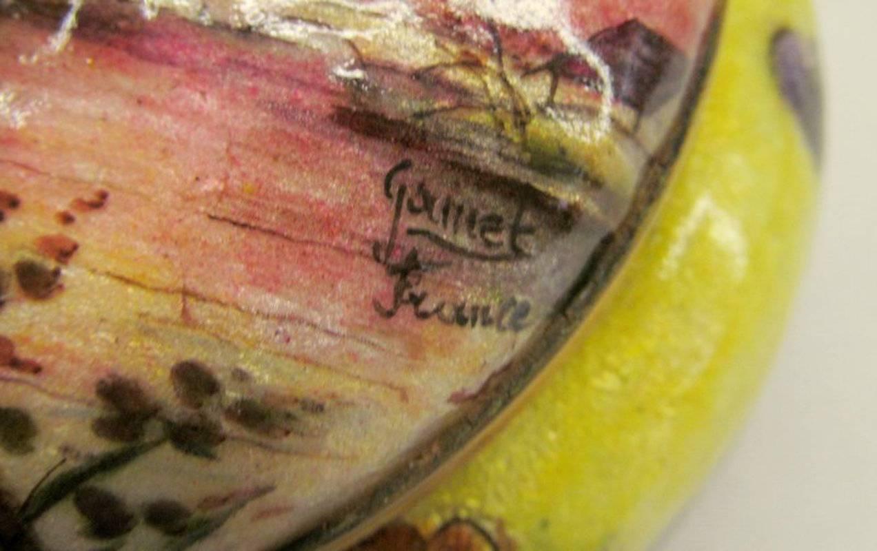 Antique French Bomboniere Cubierta de Esmalte Firmada por Gamet en venta 2