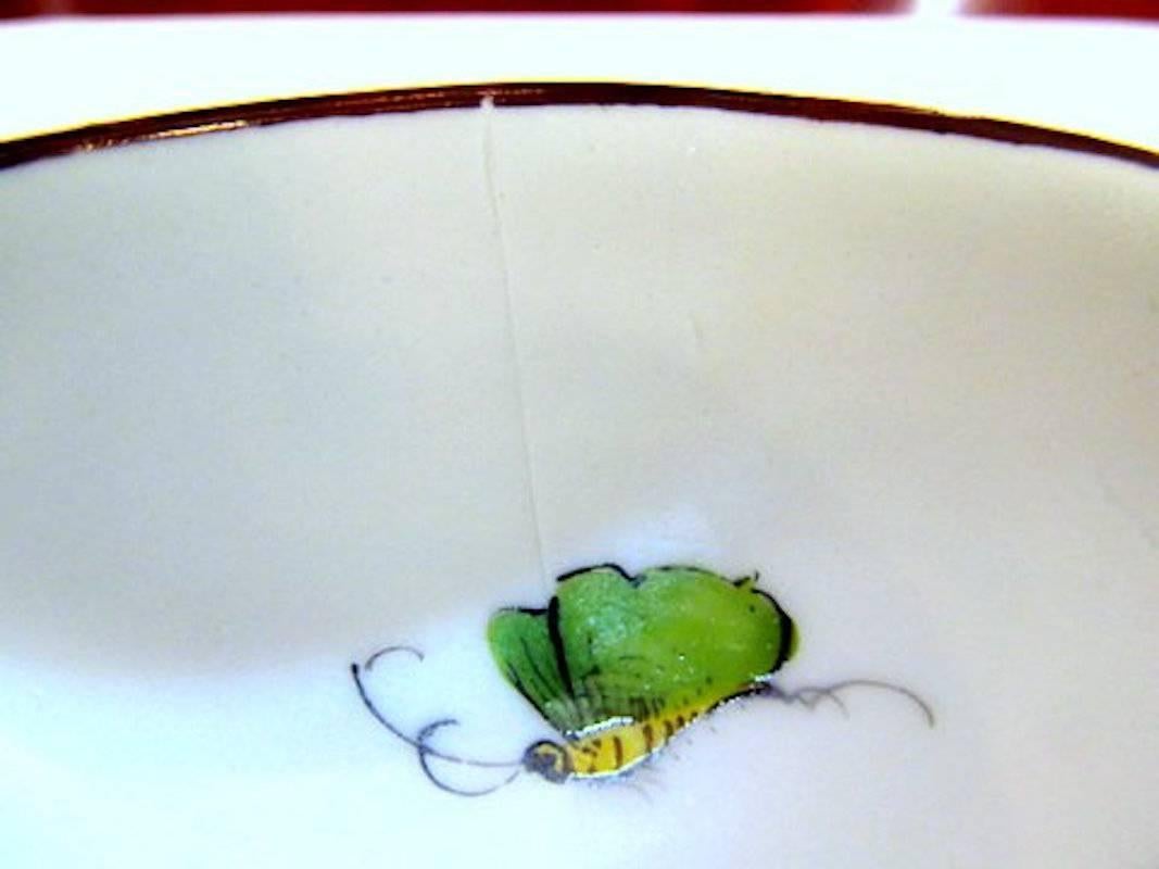 Antique 18th Century Meissen Hand-Painted Porcelain Kaikemon Cup & Saucer 5