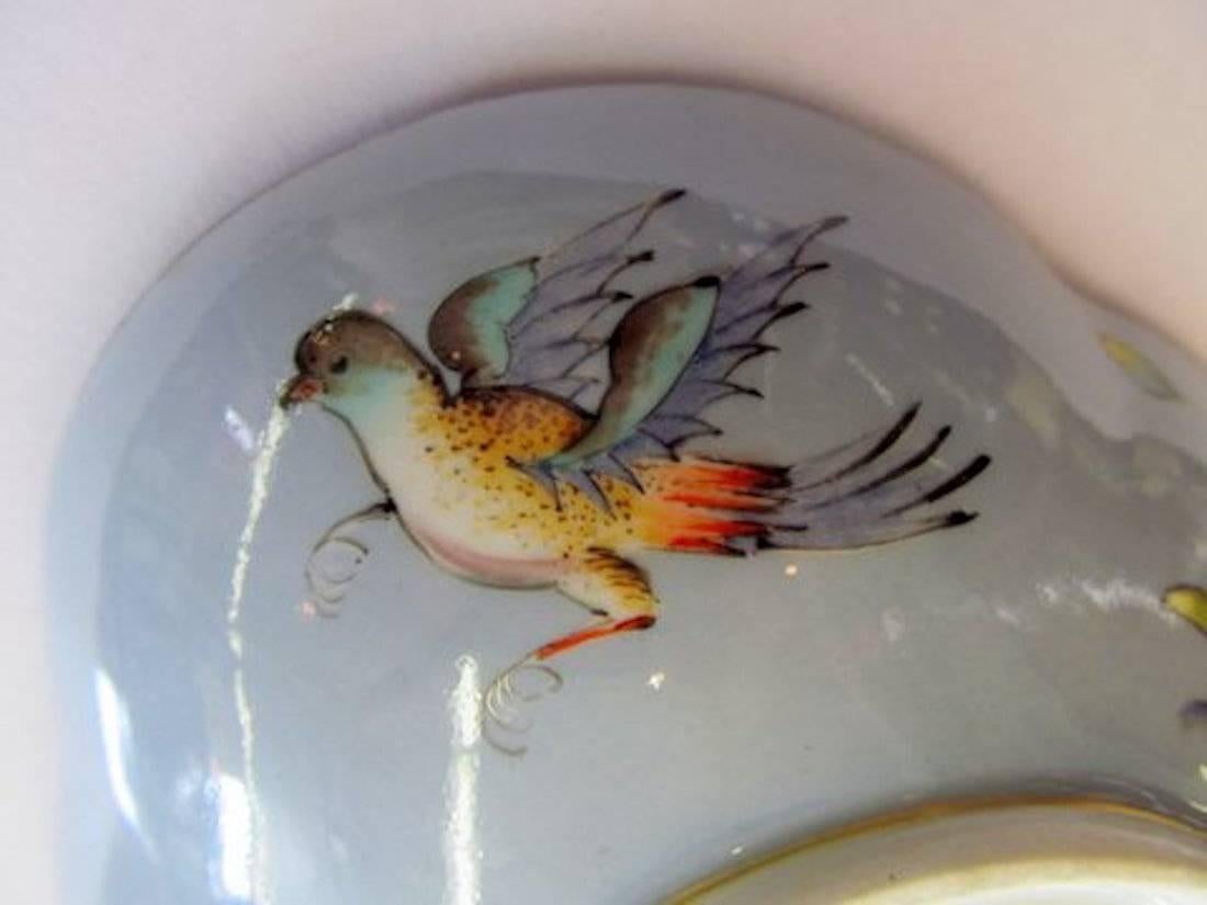 Antique 18th Century Meissen Hand-Painted Porcelain Kaikemon Cup & Saucer 3