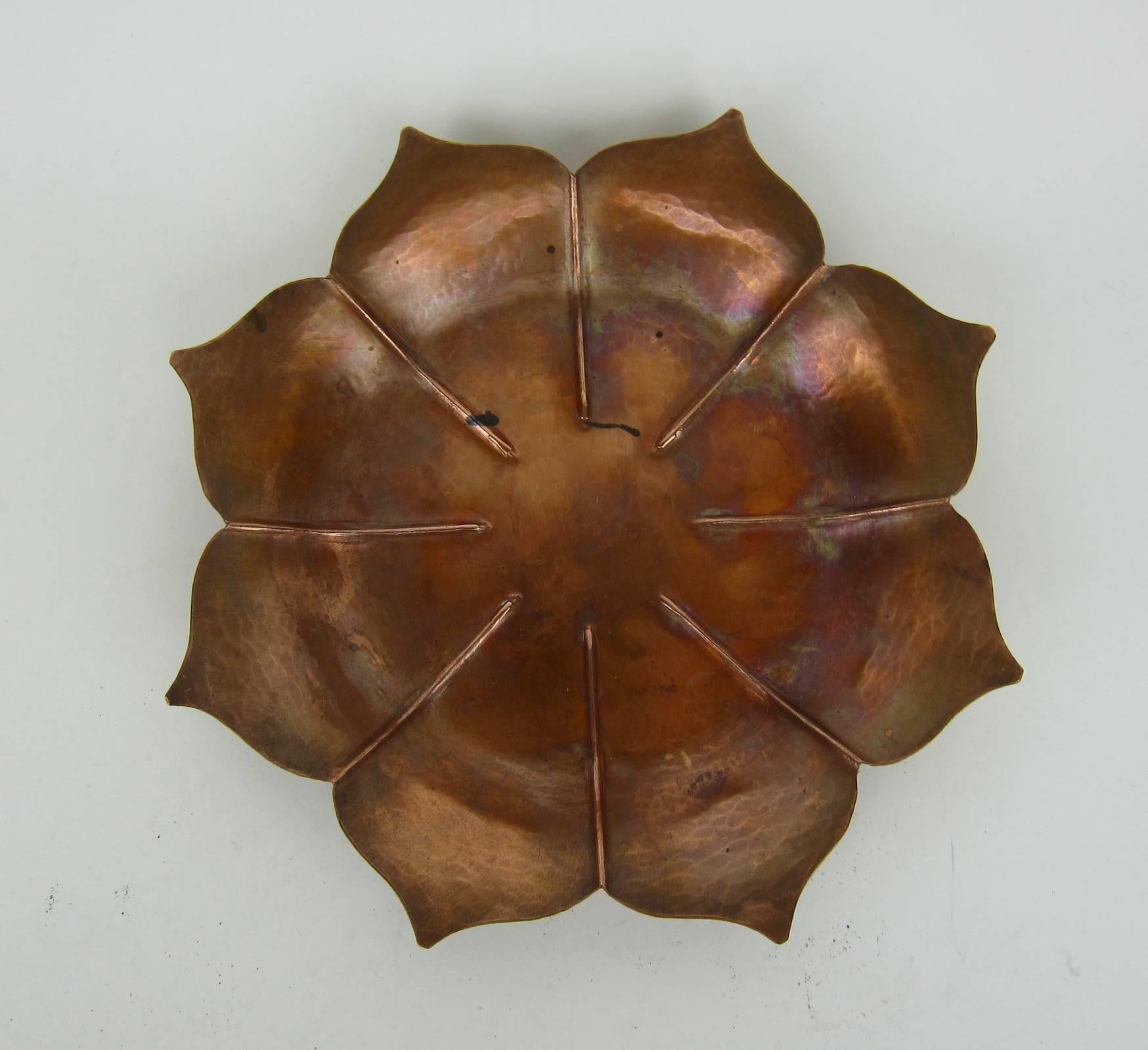 shallow copper bowl