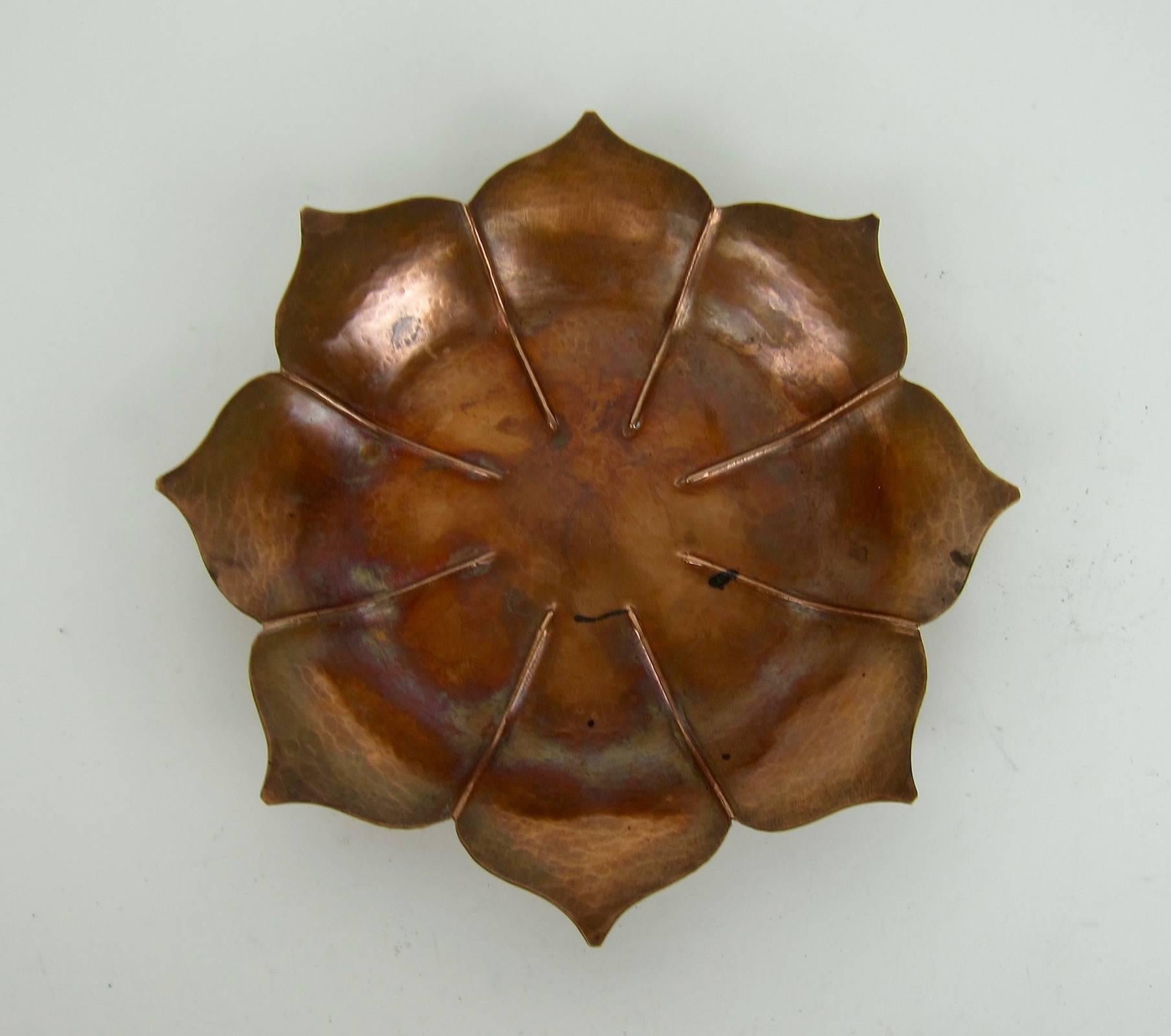 copper lotus bowl