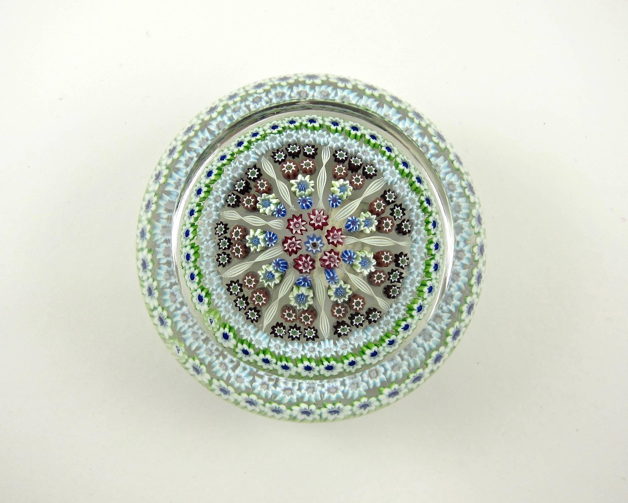 Modern Perthshire Limited Edition Millefiori Studio Glass Paperweight, 1976-1978