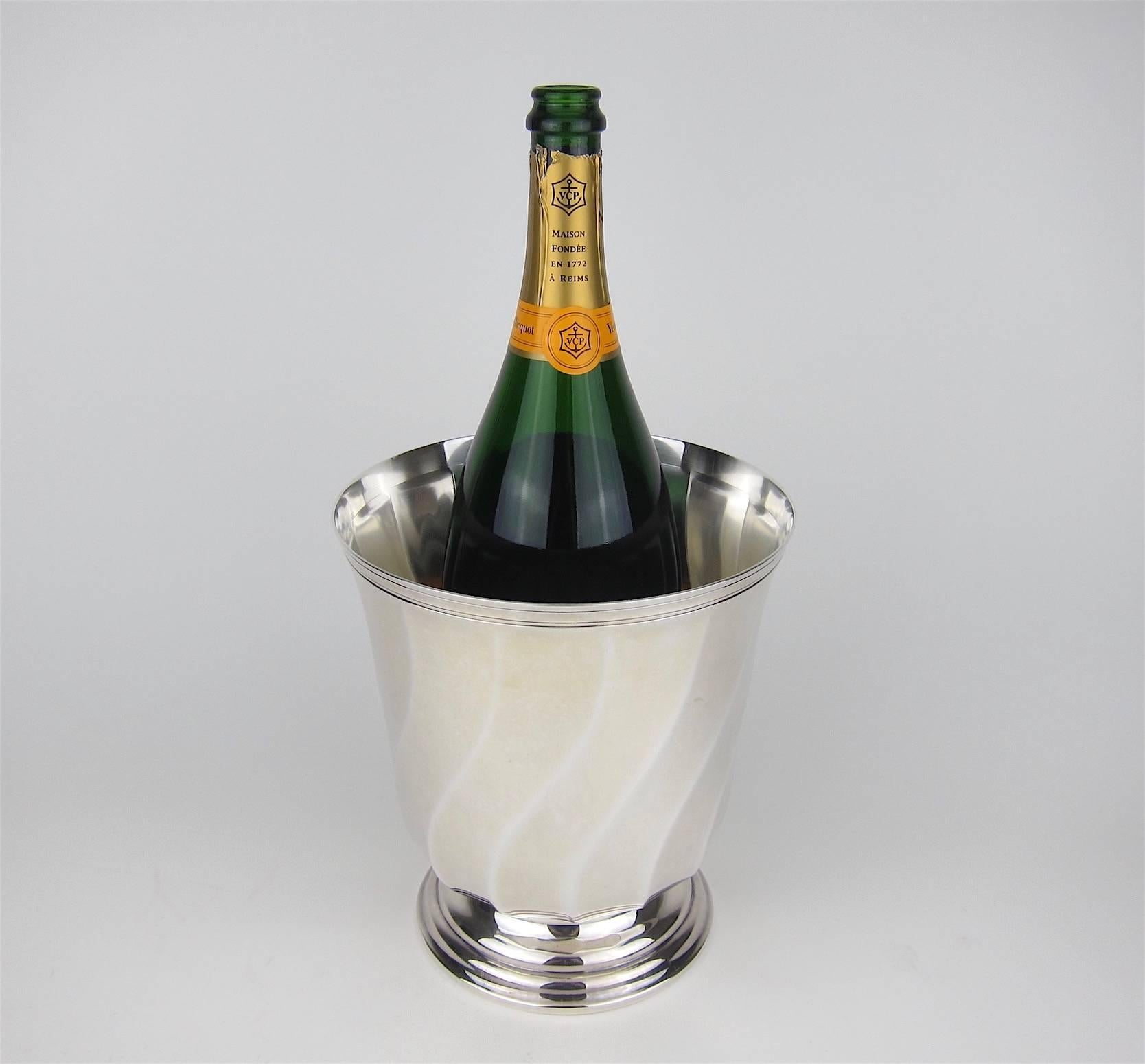 Silvered Christofle Magnum Art Deco Champagne Cooler