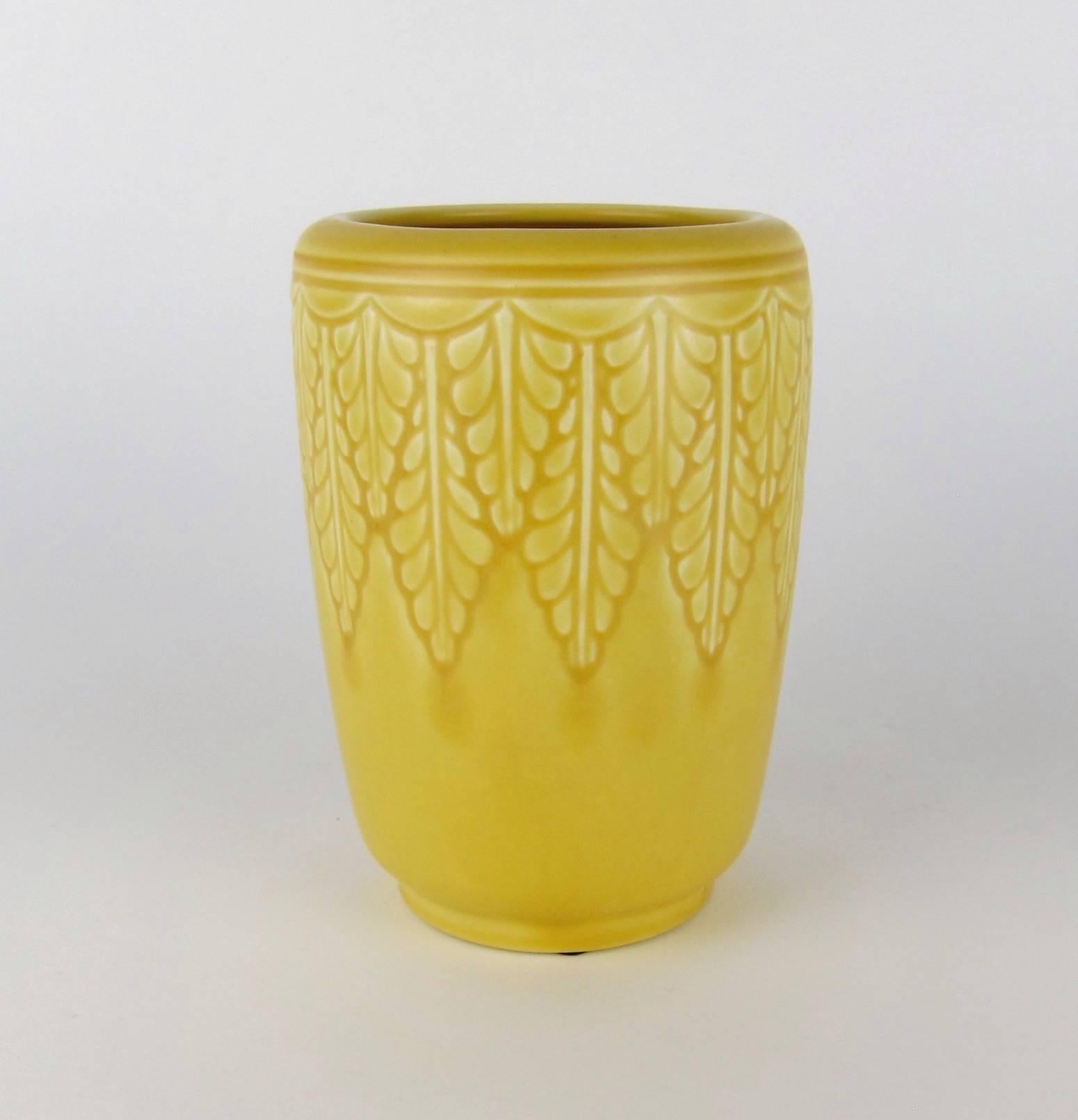 American Vintage Rookwood Pottery Vase with Matte Yellow Glaze