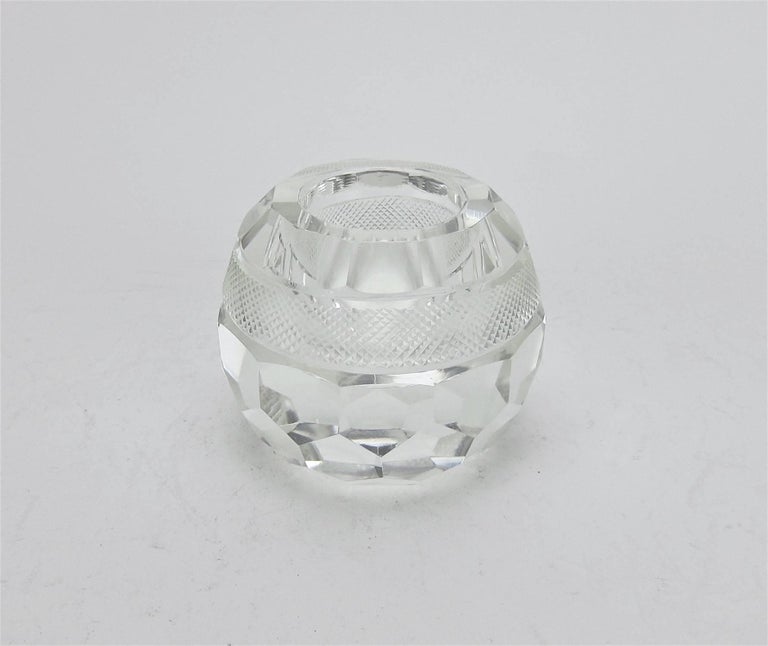 Vintage Crystal Match Holder with Striker at 1stdibs