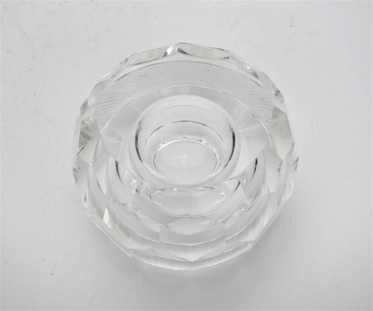 Vintage Crystal Match Holder with Striker at 1stdibs