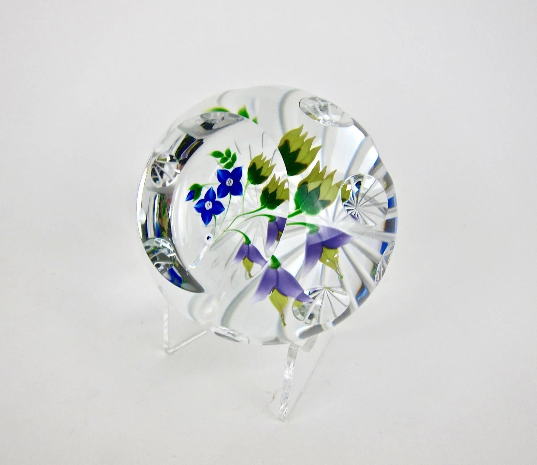 Vintage Whitefriars Studio Glass Paperweight Summer Bouquet LE of 250 In Good Condition In Los Angeles, CA