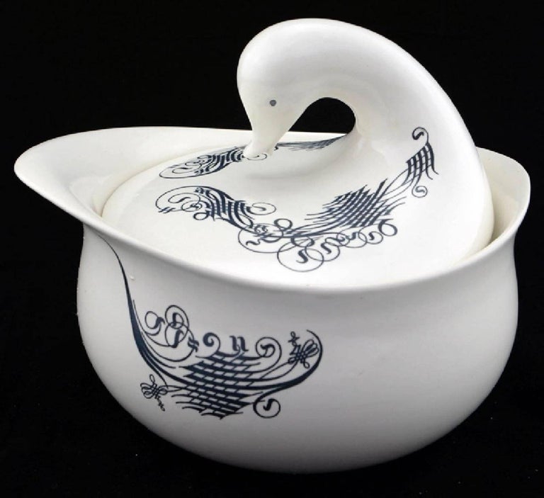 Large Eva Zeisel Midcentury Covered Serving Bowl for Schmid, NKT and ...