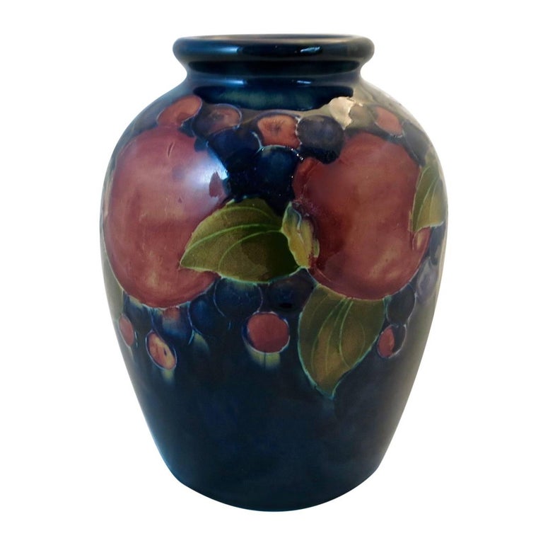Vintage Moorcroft Pottery Pomegranate Vase For Sale at 1stDibs