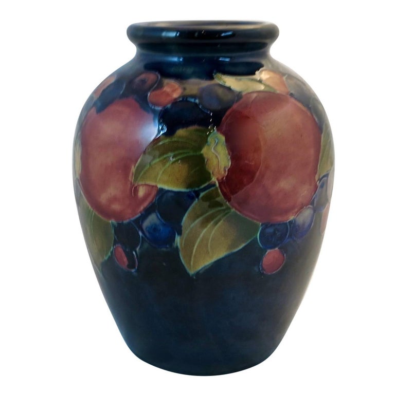 Vintage Moorcroft Pottery Pomegranate Vase For Sale at 1stDibs