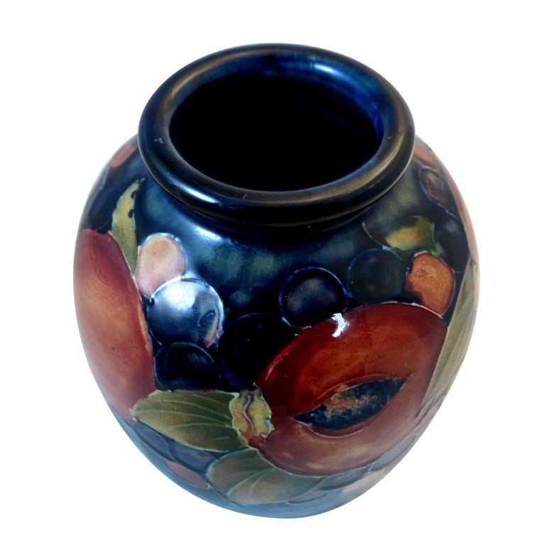 Vintage Moorcroft Pottery Pomegranate Vase For Sale at 1stDibs