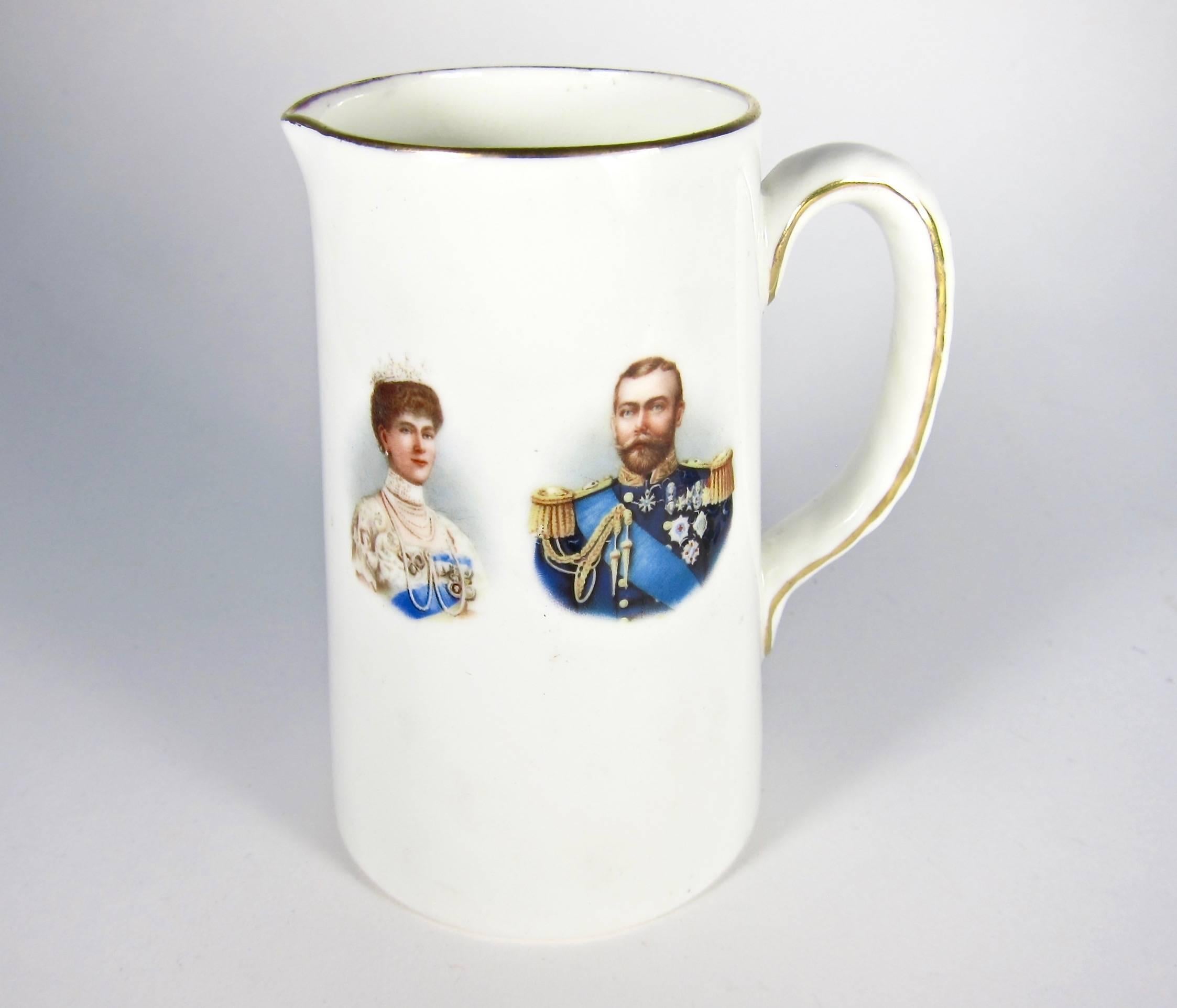 British King George V Commemorative 1911 Coronation Pitcher by Royal Doulton