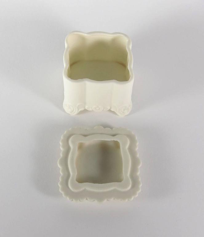 Antique Parian Ware Bisque Porcelain Box For Sale at 1stdibs