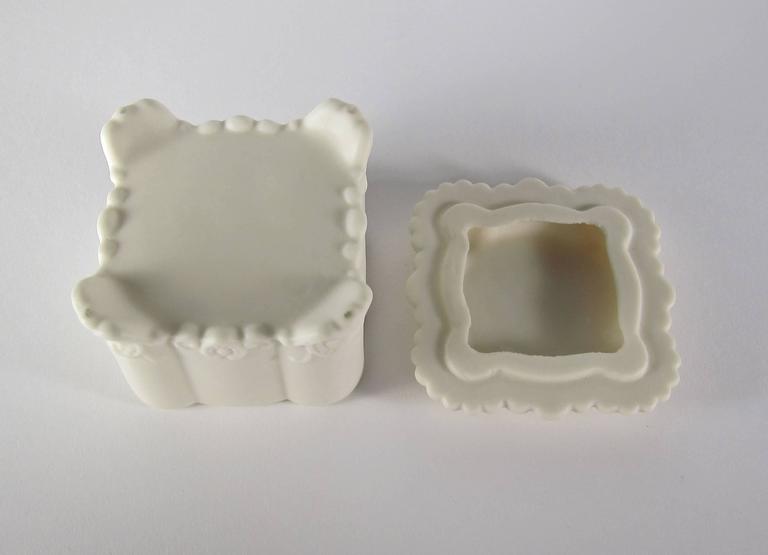 Antique Parian Ware Bisque Porcelain Box For Sale at 1stdibs