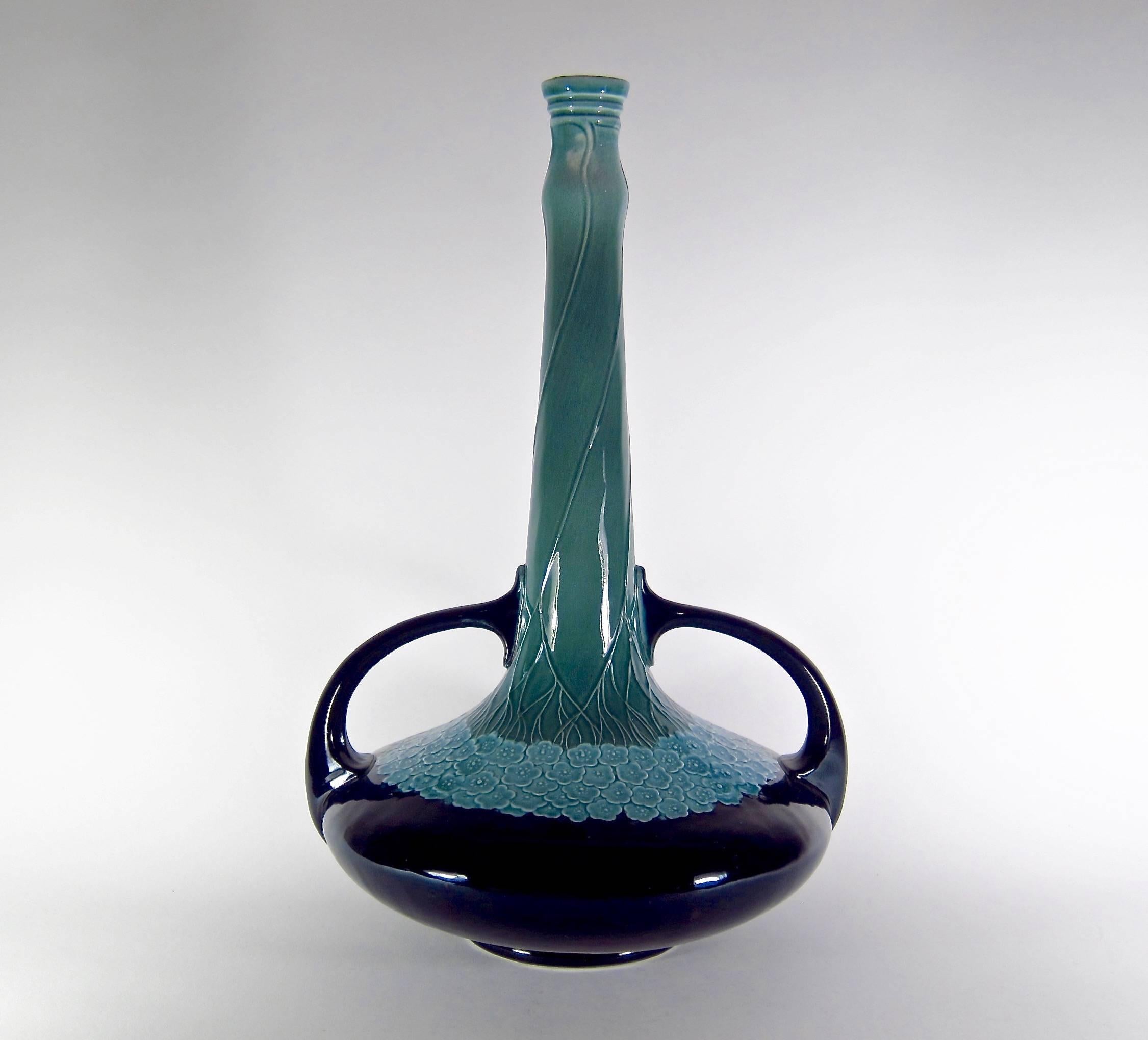 German Art Nouveau Vase from Villeroy and Boch Mettlach, Marked 1904