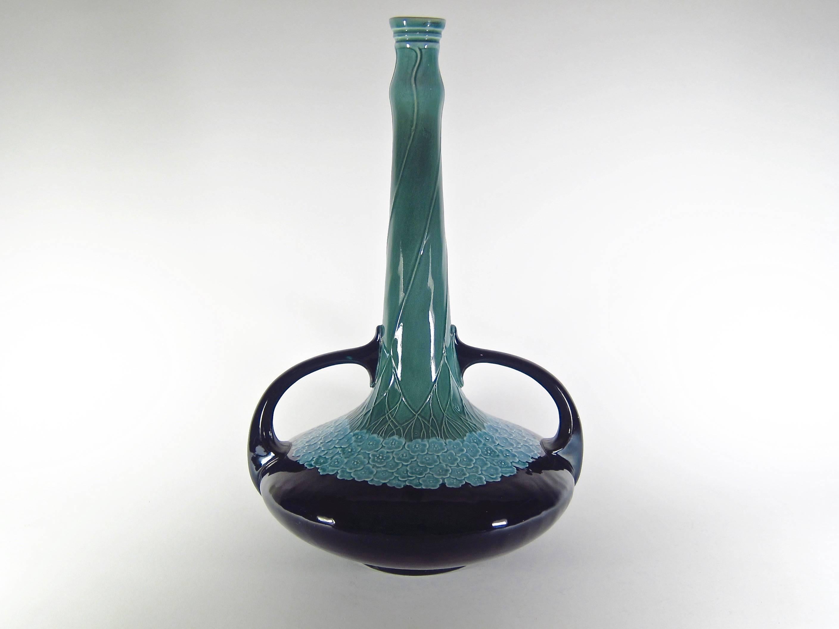 Glazed Art Nouveau Vase from Villeroy and Boch Mettlach, Marked 1904
