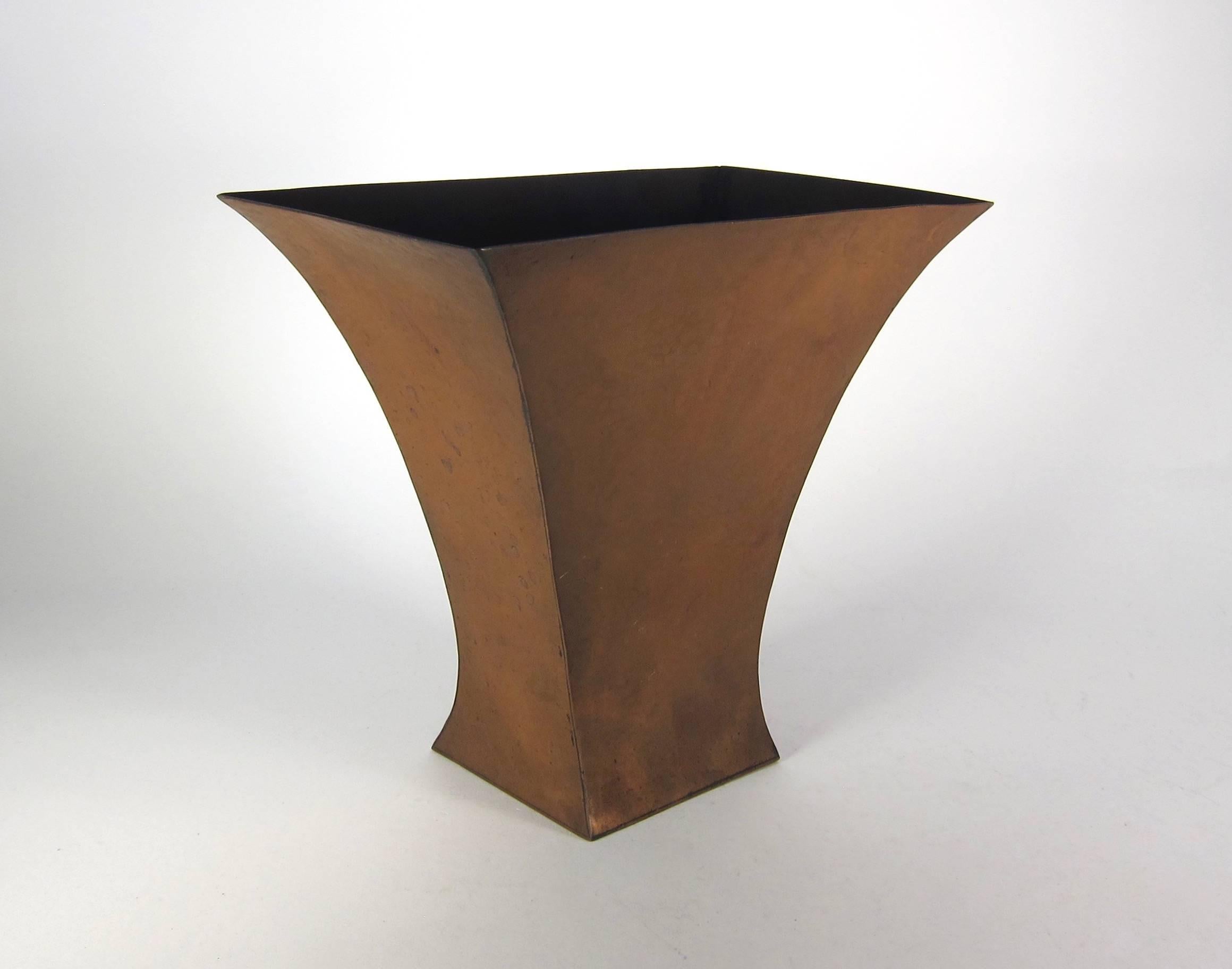 American Arts and Crafts Copper Vase by Marie Zimmermann 4