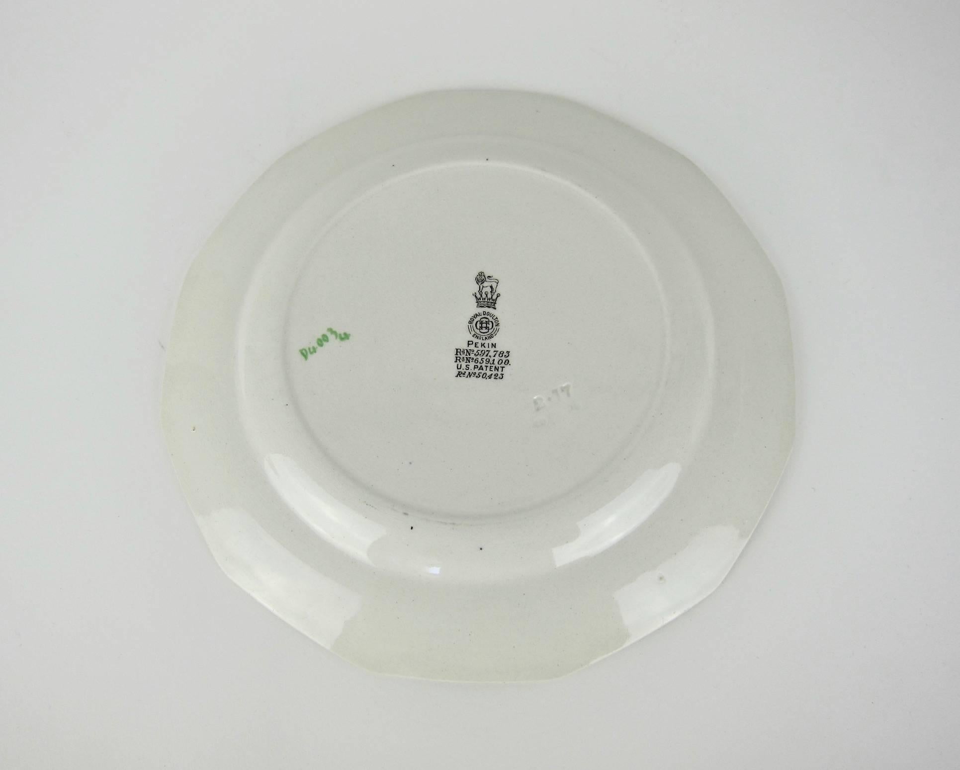Japonisme English Royal Doulton Hand-Painted Pheasant Plates, Set of Six