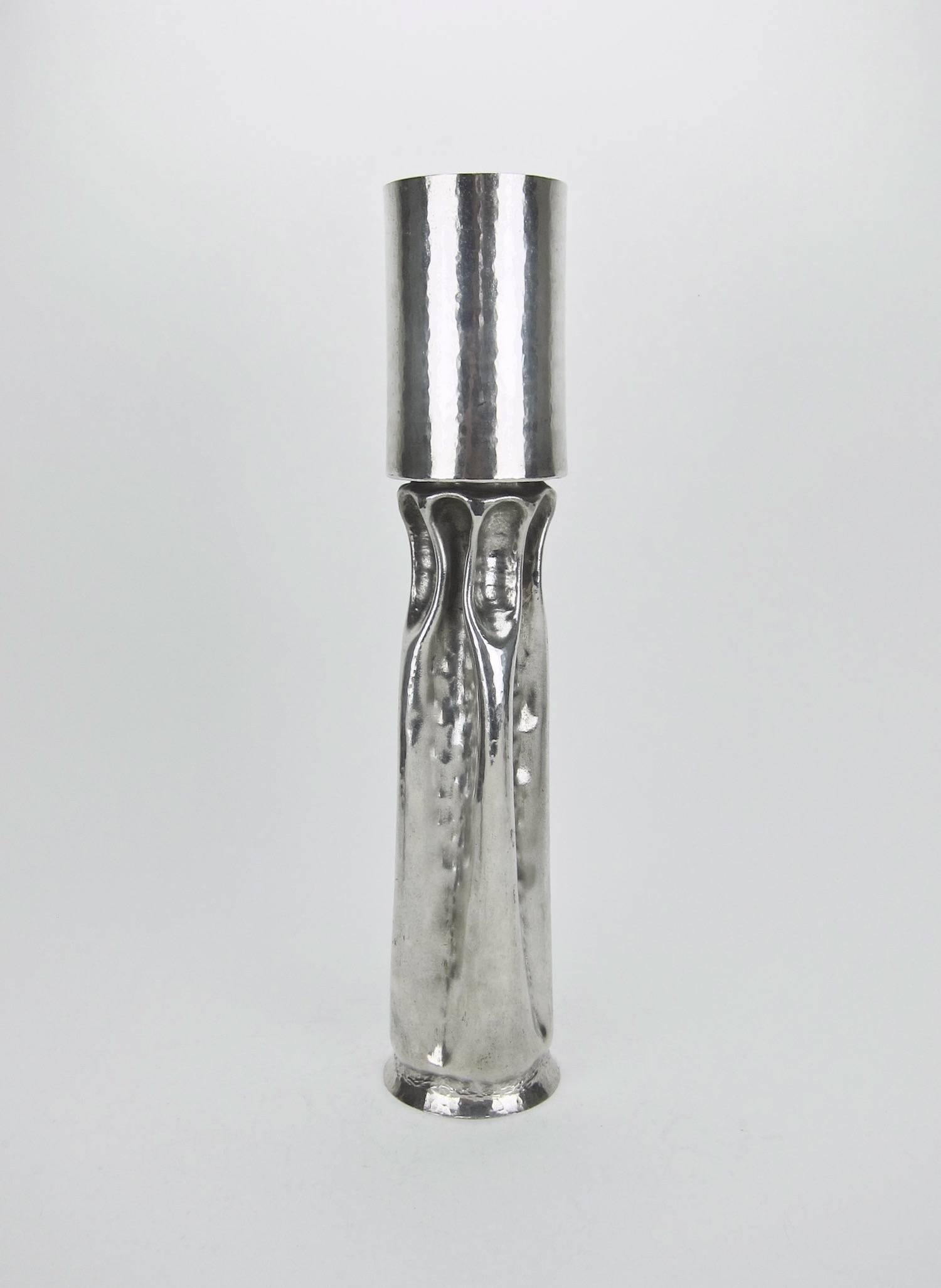 Large Thomas Markusen Vintage Silvered Candleholder im Zustand „Gut“ in Los Angeles, CA