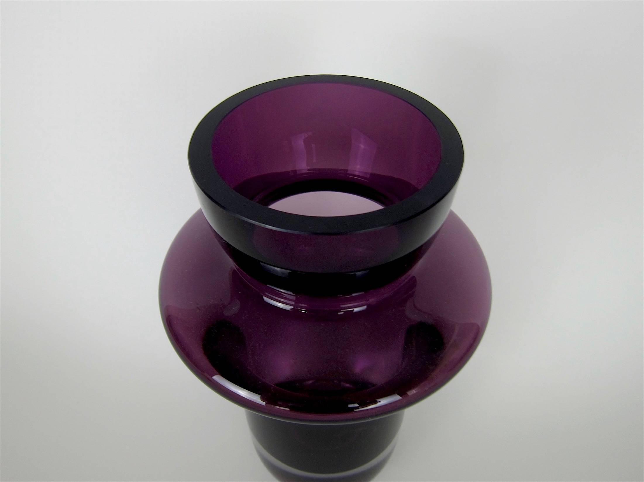 Irish Large Marquis by Waterford Amethyst Crystal Vase