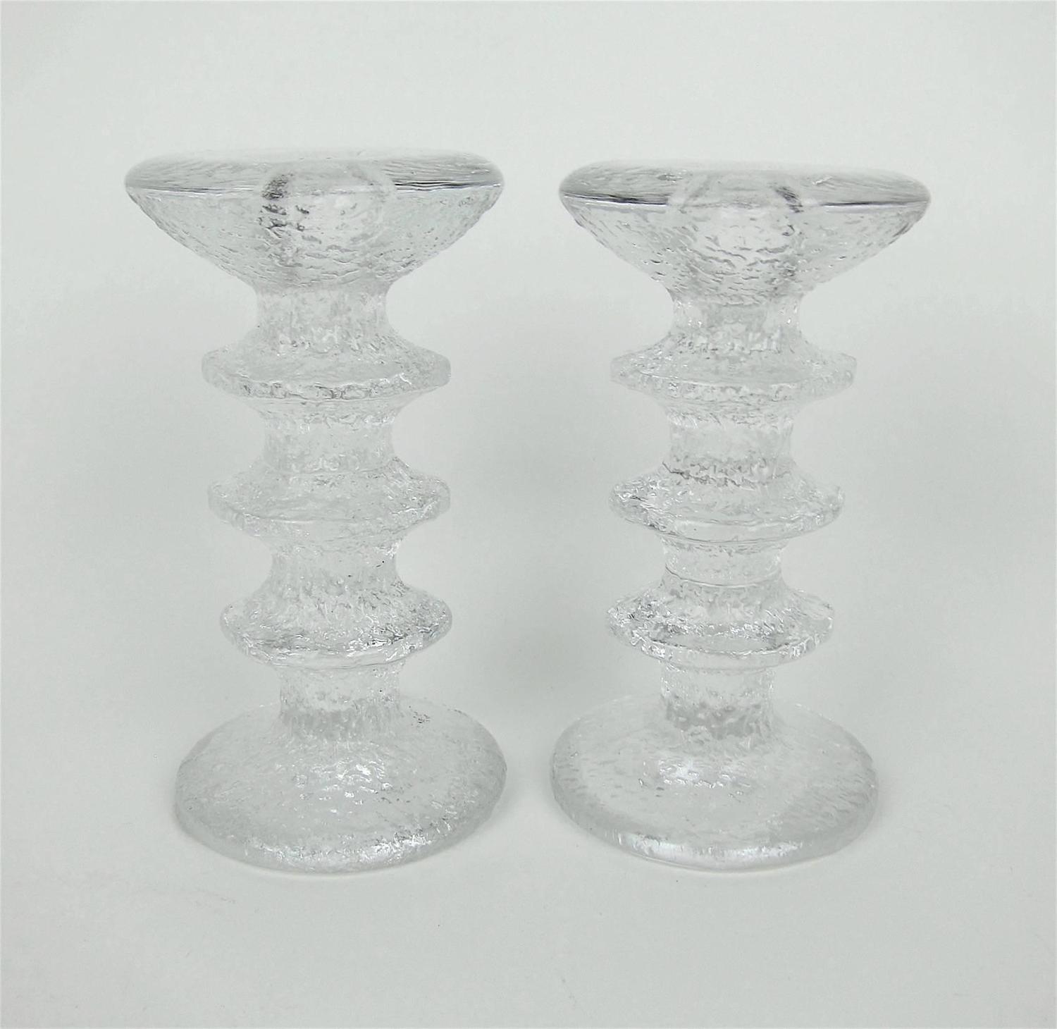 Iittala Festivo Glass Candle Holders Designed By Timo Sarpaneva Of