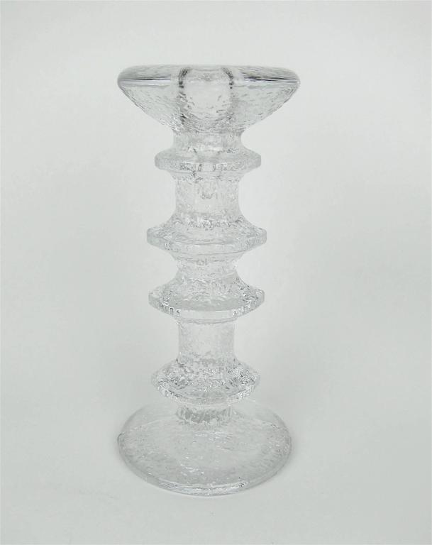 Iittala Festivo Glass Candle Holders Designed by Timo Sarpaneva of Finland  at 1stDibs
