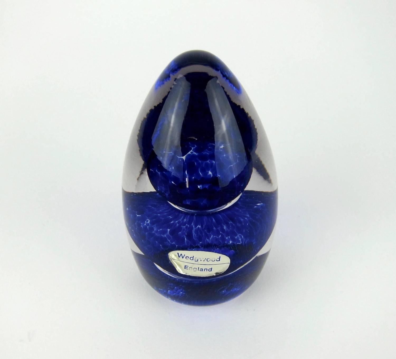Vintage Wedgwood Art Glass Paperweight by Ronald For