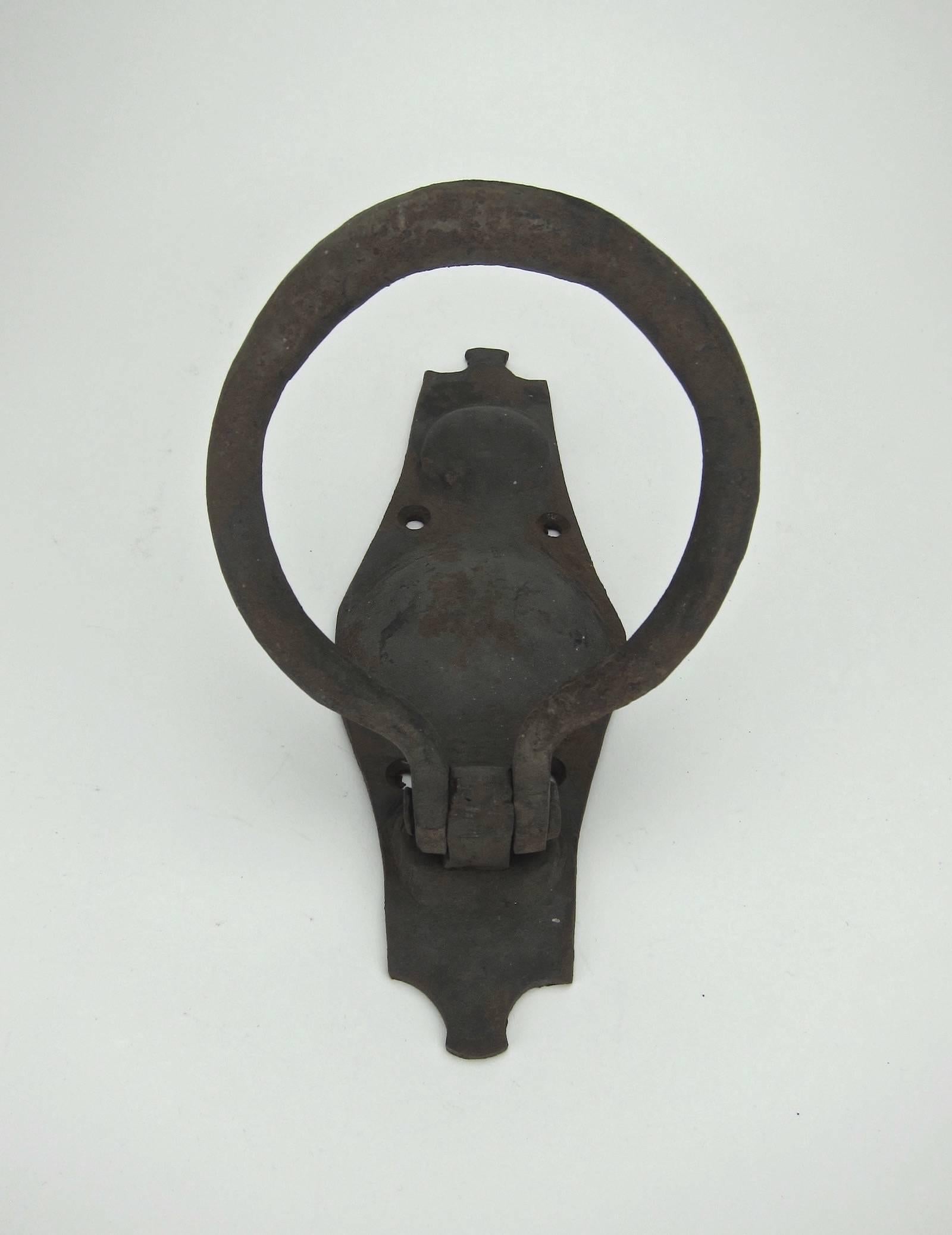 Arts and Crafts Antique Iron Door Knocker by Marie Zimmermann
